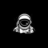 astronaut, minimalistisk och enkel silhuett - vektor illustration