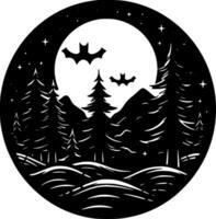 Halloween - - schwarz und Weiß isoliert Symbol - - Vektor Illustration