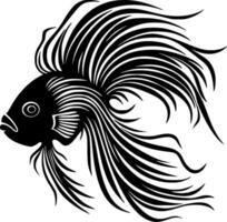 beta fisk - minimalistisk och platt logotyp - vektor illustration