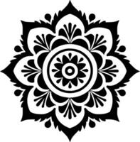 Mandala - - minimalistisch und eben Logo - - Vektor Illustration