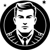 Militär- - - minimalistisch und eben Logo - - Vektor Illustration