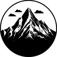 Berge - - minimalistisch und eben Logo - - Vektor Illustration