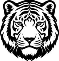 Tiger - - schwarz und Weiß isoliert Symbol - - Vektor Illustration