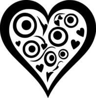hjärta - minimalistisk och platt logotyp - vektor illustration
