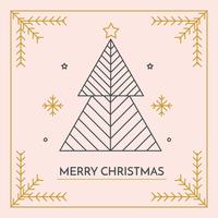 Minimalistisk Merry Christmas Card Vector