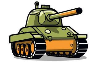 illustration av söt krig tank, militär transport samling av vektor tankar.