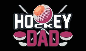 Eishockey Papa Tag Vektor T-Shirt Design.