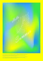 ästhetisch Gradient Sommer- Poster vektor