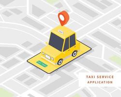 smart taxi online taxikoncept vektor