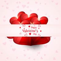Liebeskarten-Herzentwurf des eleganten glücklichen Valentinstags vektor