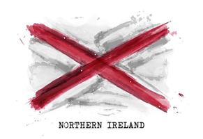 realistische aquarellmalerei flagge von nordirland. Vektor. vektor