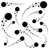 Satz flache schwarze isolierte abstrakte Meteoriten vektor