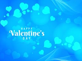 Abstrakt Glad Valentinsdag ljusblå bakgrund vektor