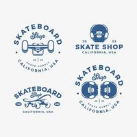 Skateboard Geschäft Logo Design Vorlage vektor