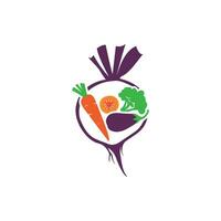 Gemüse Logo Design vektor