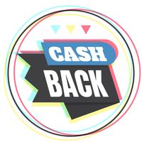 Cash Back-Zeichen vektor