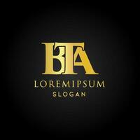 Luxus Alphabet Brief Unternehmen Logo Design golden schwarz vektor