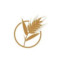 Weizen Logo, einfach Farmer Garten Design, Vektor Vorlage Silhouette Illustration