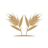 Weizen Logo, einfach Farmer Garten Design, Vektor Vorlage Silhouette Illustration