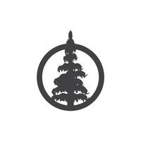 Kiefer Baum Logo, Grün Pflanze Vektor, Baum Silhouette Design, Symbol, Illustration, Vorlage vektor