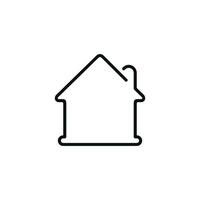 Haus Linie Symbol isoliert auf Weiß Hintergrund vektor