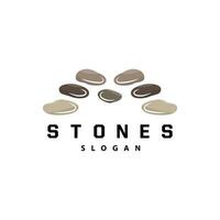 sten logotyp, premie elegant design, sten balans vektor, stepping sten gående ikon illustration design vektor