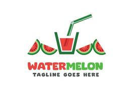 vattenmelon juice logotyp - vattenmelon minimal juice logotyp - juice logotyp- vatten melon juice vektor - minimal vattenmelon logotyp - - sommar vektorer