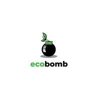 eco bomba logotyp design - växt dag vektorer - träd dag - plantage dag - eco logotyp eller eco vektor