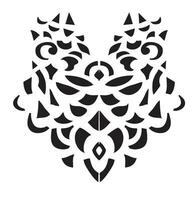 arabisch Stickerei im schwarz im Weiß Muster vektor