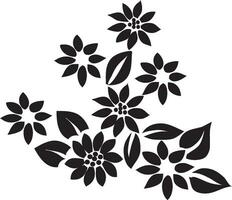 blommig vinstockar svart och vit mönster vektor