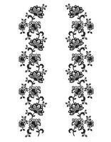 Blumen- schwarz und Weiß Muster vektor