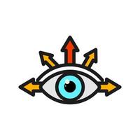 Vision Symbol, Vektor Logo, isolieren auf ein Weiß Hintergrund