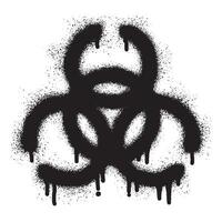 Biogefährdung Symbol Graffiti mit schwarz sprühen Farbe vektor