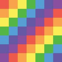 Regenbogen farbig Tartan kariert Muster. vektor