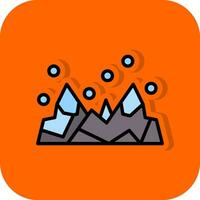 schneebedeckt Berg Vektor Symbol Design