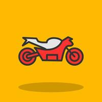 Motorrad-Vektor-Icon-Design vektor