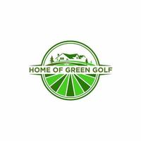 Kreis-Emblem-Logo für Home-Golf-Grün vektor