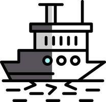 Eisbrecher Schiff im Aktion Vektor Symbol Design