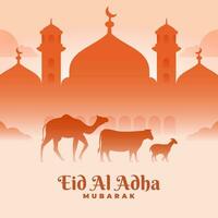 platt eid al Adha mubarak för social media posta design mall vektor