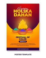 glücklich holika dahan Poster Design Illustration vektor