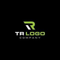 tr-logo mit negativer raum moderne designvorlage vektor