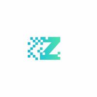 z buchstaben pixel logo design moderne vorlage vektor