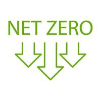 Netz Null Kohlenstoff Fußabdruck Symbol Vektor Emissionen kostenlos Nein Atmosphäre Verschmutzung co2 neutral Briefmarke zum Grafik Design, Logo, Webseite, Sozial Medien, Handy, Mobiltelefon Anwendung, ui