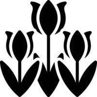 solide Symbol zum Tulpe vektor