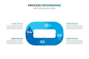 tidslinje infographic med modern presentation mall med 4 steg för företag bearbeta. vektor