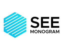 sehen Brief Monogramm Hexagon gestalten Logo Design. vektor