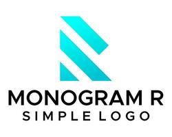 r brev monogram djärv geometrisk logotyp design. vektor
