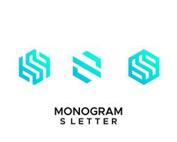 s brev monogram geometrisk djärv enkel logotyp design. vektor
