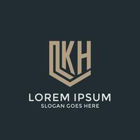 Initiale kh Logo Schild bewachen Formen Logo Idee vektor