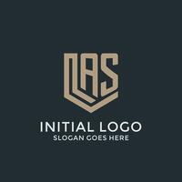 Initiale wie Logo Schild bewachen Formen Logo Idee vektor